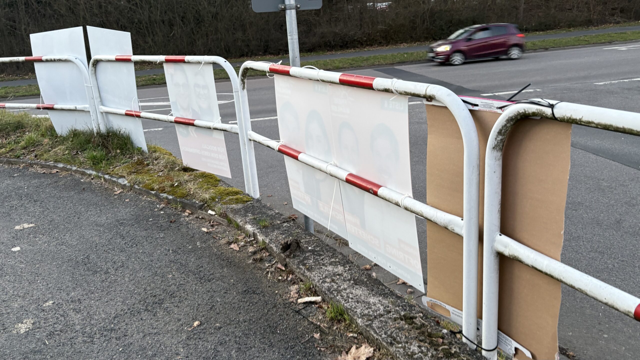 Grüne Plakate erkennt man auch an der Rückseite.