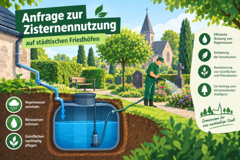 Anfrage zu Zisternen auf Friedhöfen
